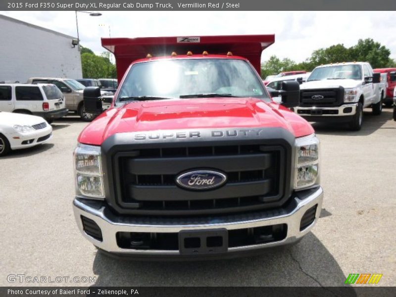 Vermillion Red / Steel 2015 Ford F350 Super Duty XL Regular Cab Dump Truck