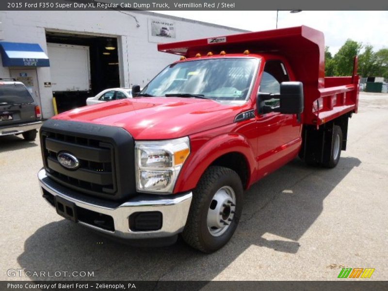 Vermillion Red / Steel 2015 Ford F350 Super Duty XL Regular Cab Dump Truck
