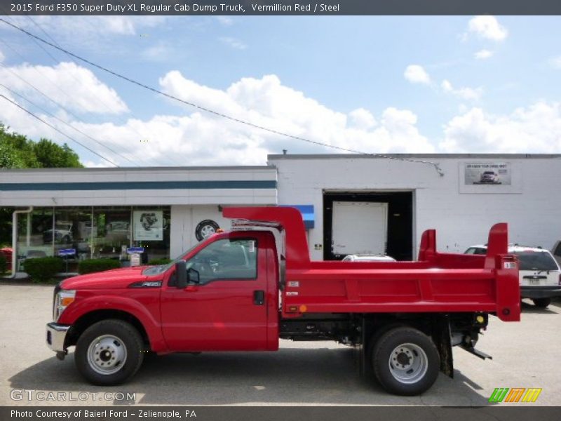 Vermillion Red / Steel 2015 Ford F350 Super Duty XL Regular Cab Dump Truck