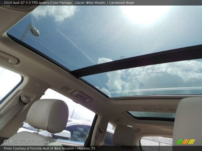Glacier White Metallic / Cardamom Beige 2014 Audi Q7 3.0 TFSI quattro S Line Package