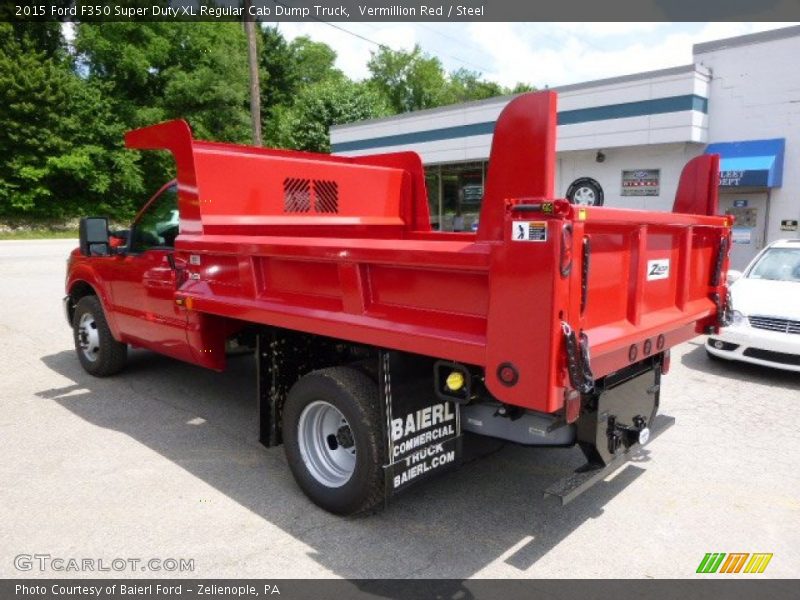 Vermillion Red / Steel 2015 Ford F350 Super Duty XL Regular Cab Dump Truck