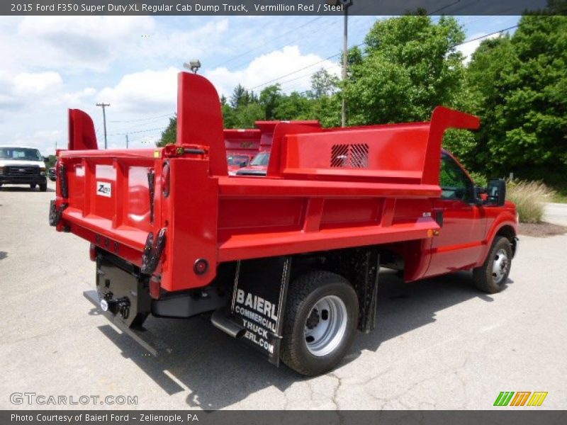 Vermillion Red / Steel 2015 Ford F350 Super Duty XL Regular Cab Dump Truck