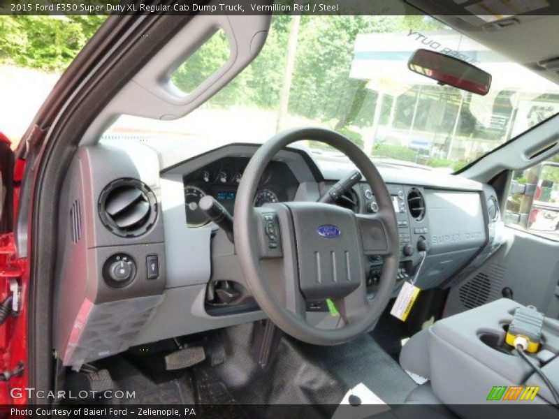 Vermillion Red / Steel 2015 Ford F350 Super Duty XL Regular Cab Dump Truck