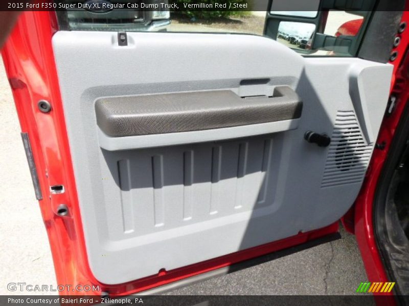 Vermillion Red / Steel 2015 Ford F350 Super Duty XL Regular Cab Dump Truck