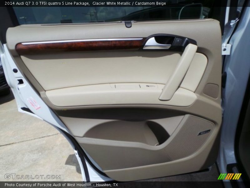 Glacier White Metallic / Cardamom Beige 2014 Audi Q7 3.0 TFSI quattro S Line Package