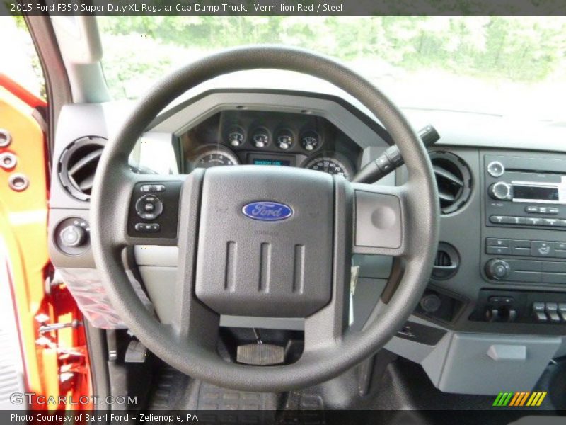 Vermillion Red / Steel 2015 Ford F350 Super Duty XL Regular Cab Dump Truck