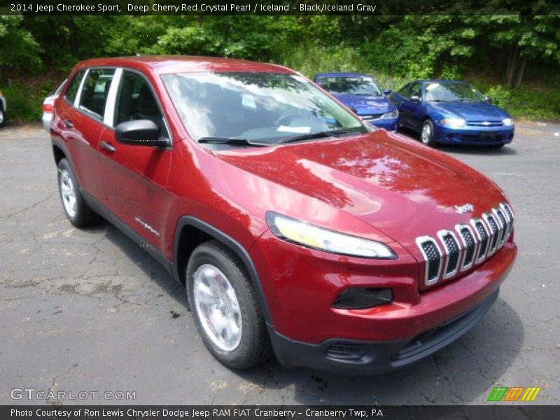 Deep Cherry Red Crystal Pearl / Iceland - Black/Iceland Gray 2014 Jeep Cherokee Sport