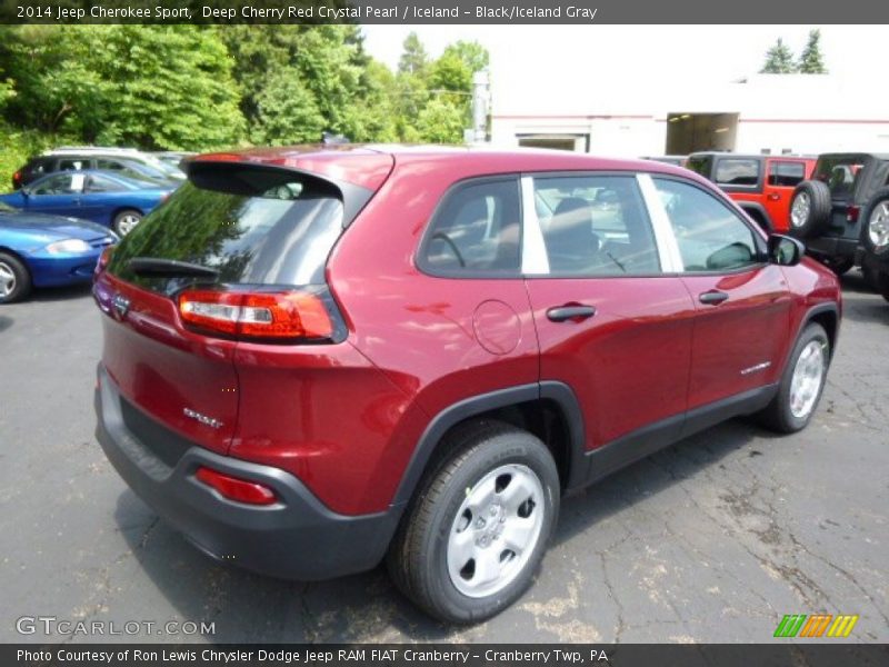 Deep Cherry Red Crystal Pearl / Iceland - Black/Iceland Gray 2014 Jeep Cherokee Sport