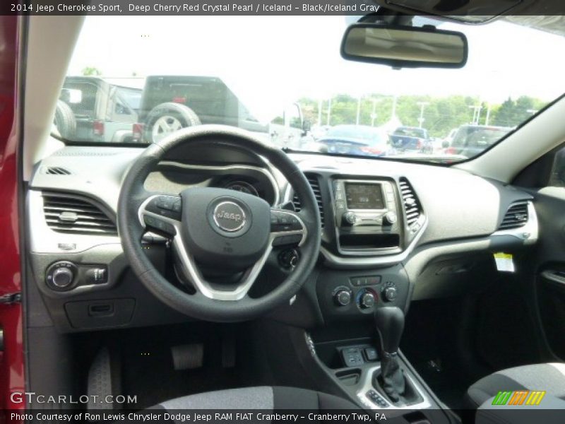 Deep Cherry Red Crystal Pearl / Iceland - Black/Iceland Gray 2014 Jeep Cherokee Sport