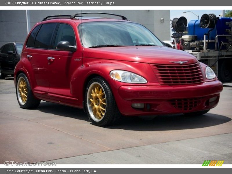 Inferno Red Pearlcoat / Taupe 2002 Chrysler PT Cruiser Limited