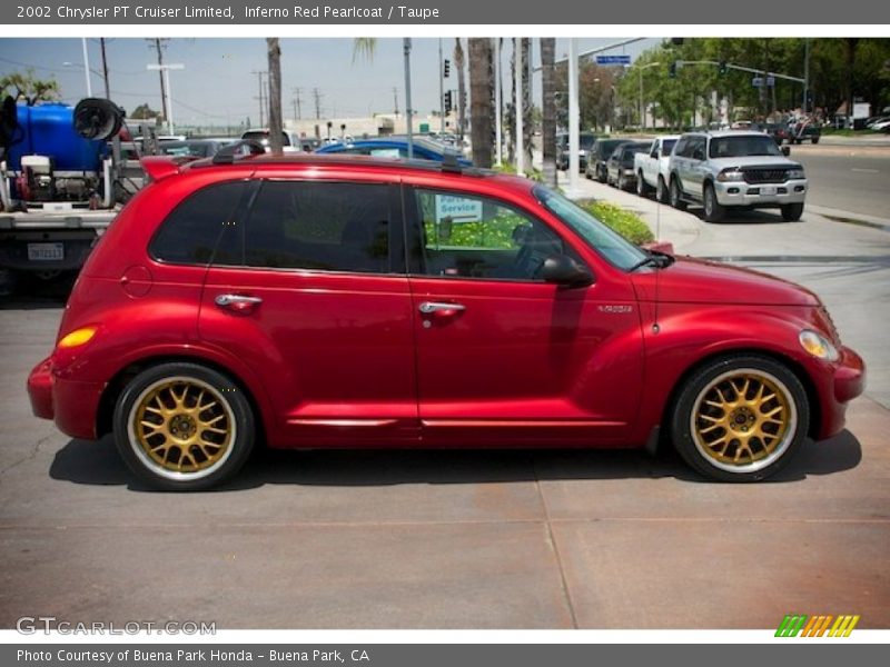 Inferno Red Pearlcoat / Taupe 2002 Chrysler PT Cruiser Limited