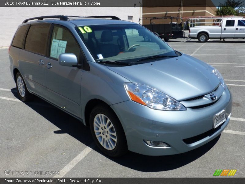 Blue Mirage Metallic / Stone 2010 Toyota Sienna XLE