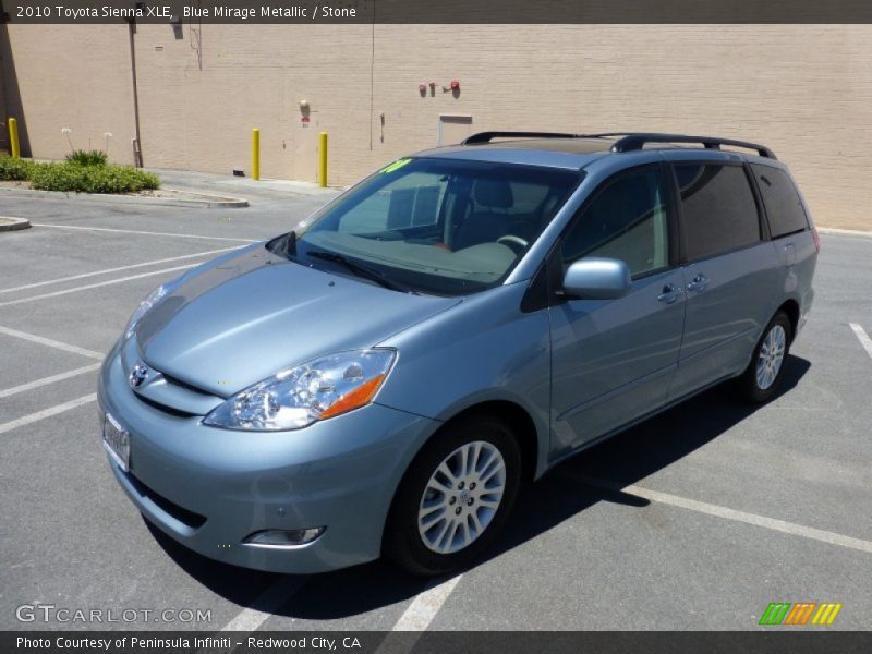 Blue Mirage Metallic / Stone 2010 Toyota Sienna XLE