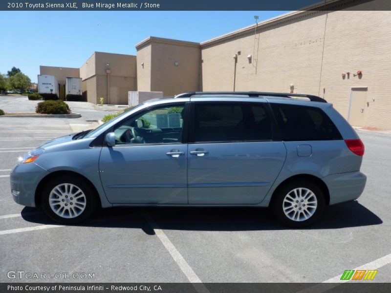 Blue Mirage Metallic / Stone 2010 Toyota Sienna XLE