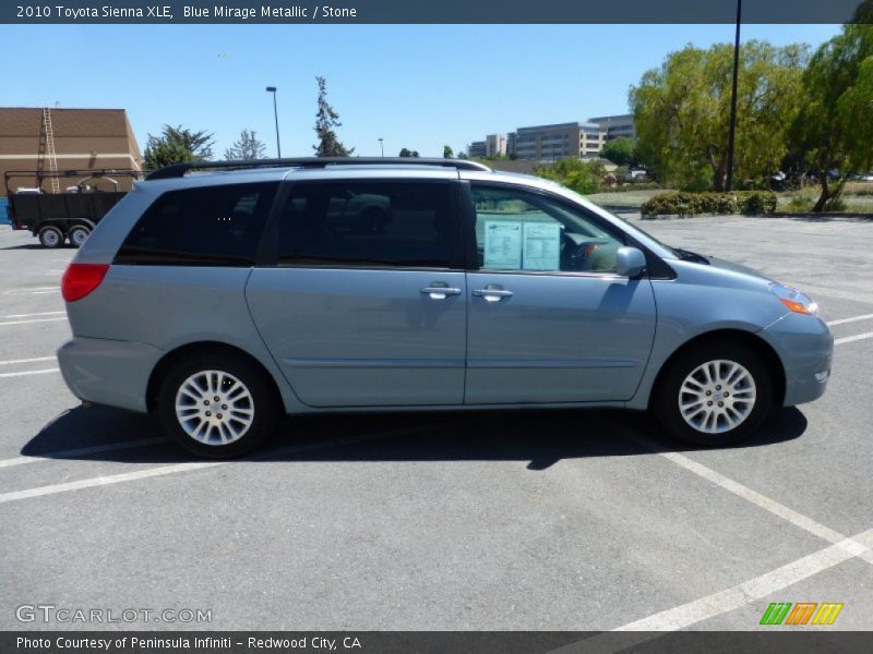 Blue Mirage Metallic / Stone 2010 Toyota Sienna XLE