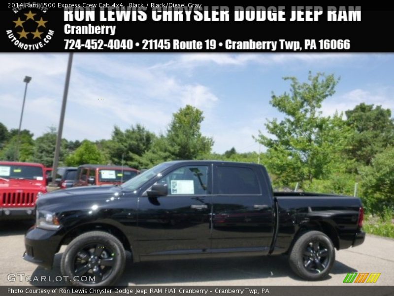 Black / Black/Diesel Gray 2014 Ram 1500 Express Crew Cab 4x4