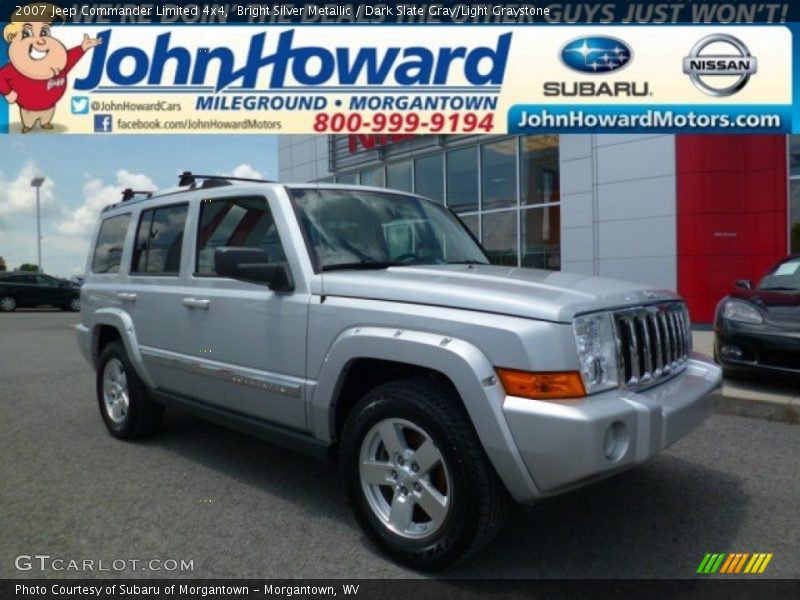 Bright Silver Metallic / Dark Slate Gray/Light Graystone 2007 Jeep Commander Limited 4x4