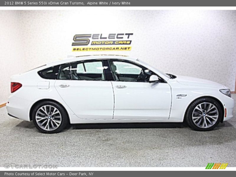 Alpine White / Ivory White 2012 BMW 5 Series 550i xDrive Gran Turismo