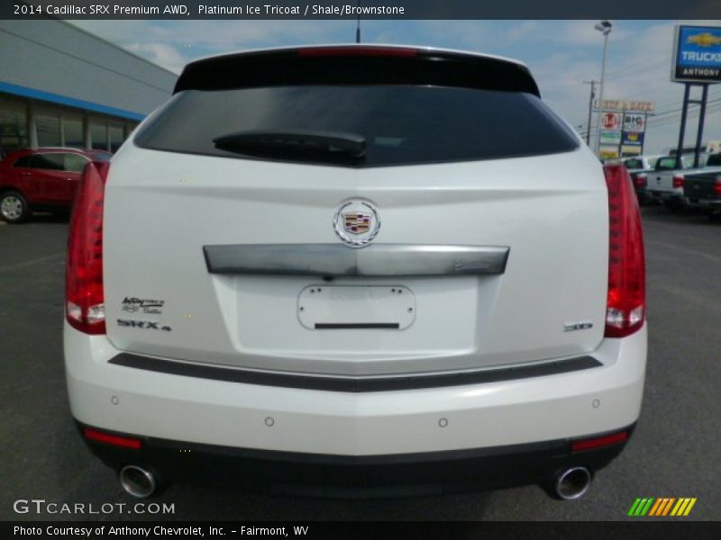 Platinum Ice Tricoat / Shale/Brownstone 2014 Cadillac SRX Premium AWD