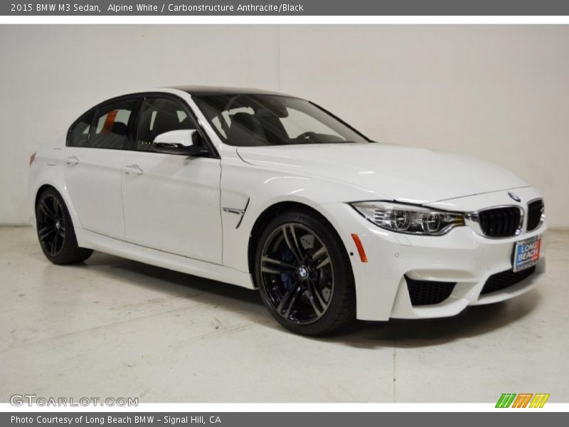 Alpine White / Carbonstructure Anthracite/Black 2015 BMW M3 Sedan