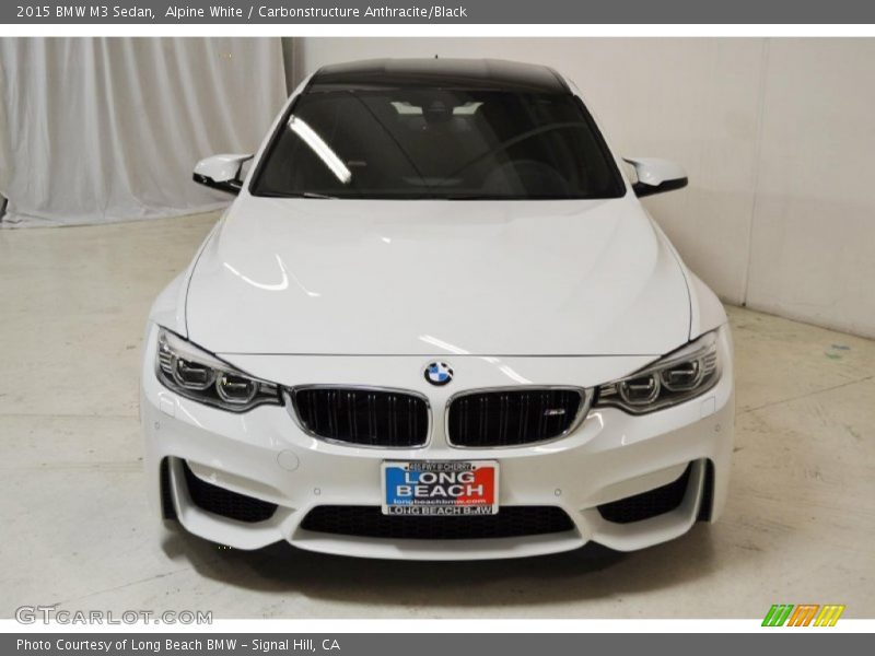 Alpine White / Carbonstructure Anthracite/Black 2015 BMW M3 Sedan