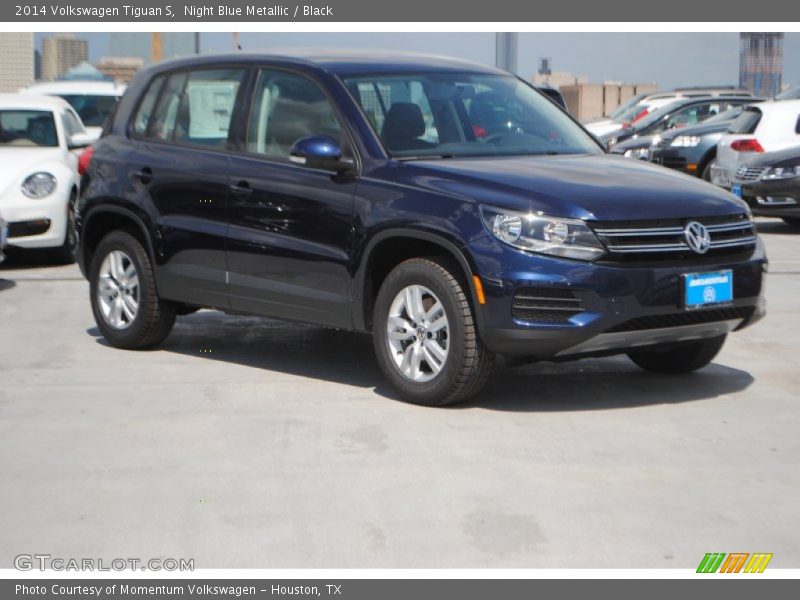 Night Blue Metallic / Black 2014 Volkswagen Tiguan S