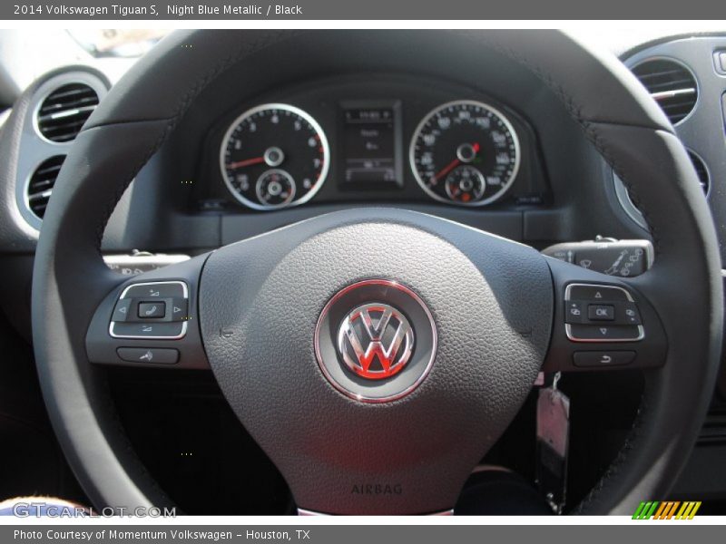 Night Blue Metallic / Black 2014 Volkswagen Tiguan S