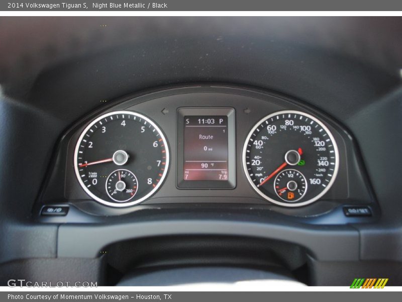 Night Blue Metallic / Black 2014 Volkswagen Tiguan S