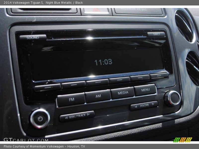 Night Blue Metallic / Black 2014 Volkswagen Tiguan S