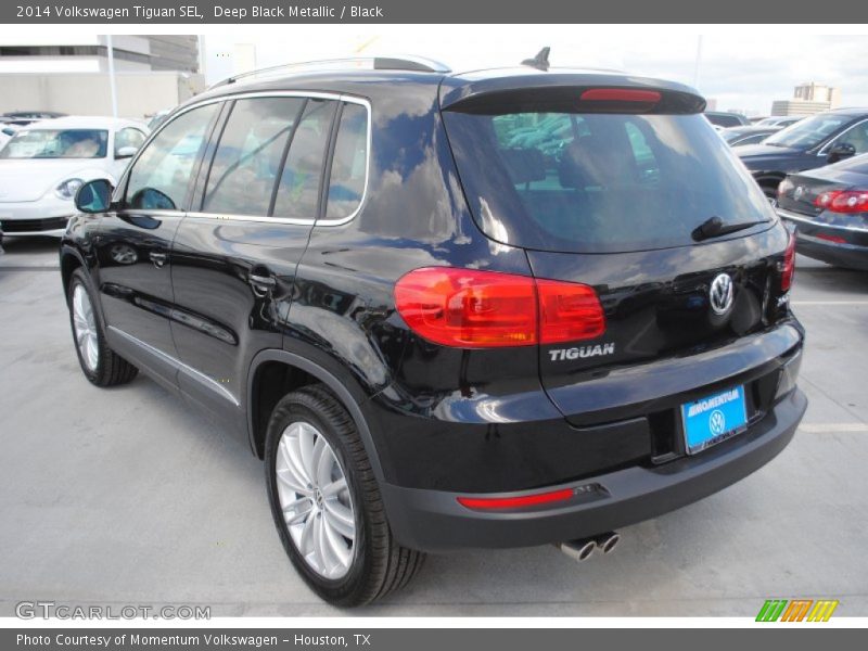 Deep Black Metallic / Black 2014 Volkswagen Tiguan SEL