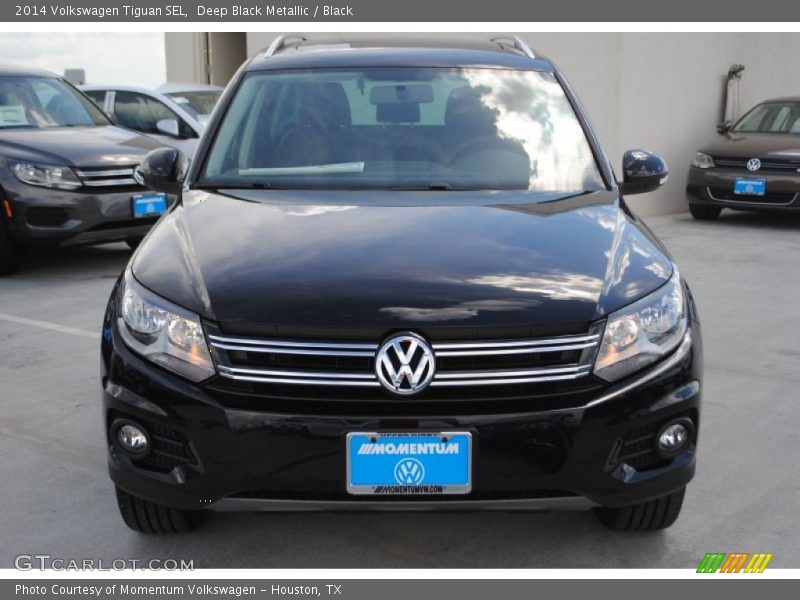 Deep Black Metallic / Black 2014 Volkswagen Tiguan SEL