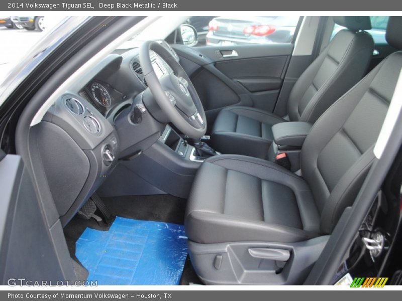 Deep Black Metallic / Black 2014 Volkswagen Tiguan SEL