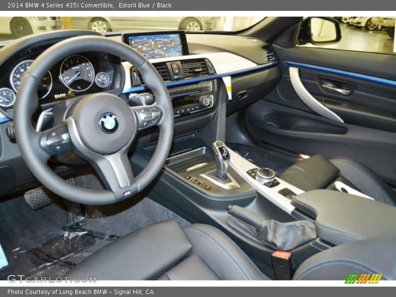 Estoril Blue / Black 2014 BMW 4 Series 435i Convertible