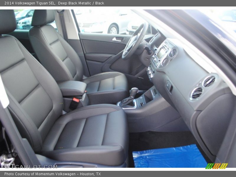 Deep Black Metallic / Black 2014 Volkswagen Tiguan SEL