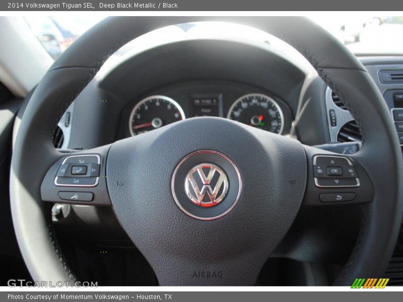 Deep Black Metallic / Black 2014 Volkswagen Tiguan SEL