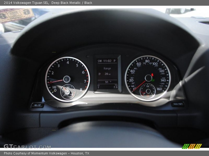 Deep Black Metallic / Black 2014 Volkswagen Tiguan SEL