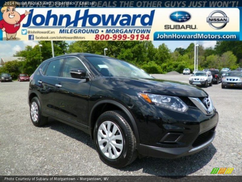 Super Black / Charcoal 2014 Nissan Rogue S AWD