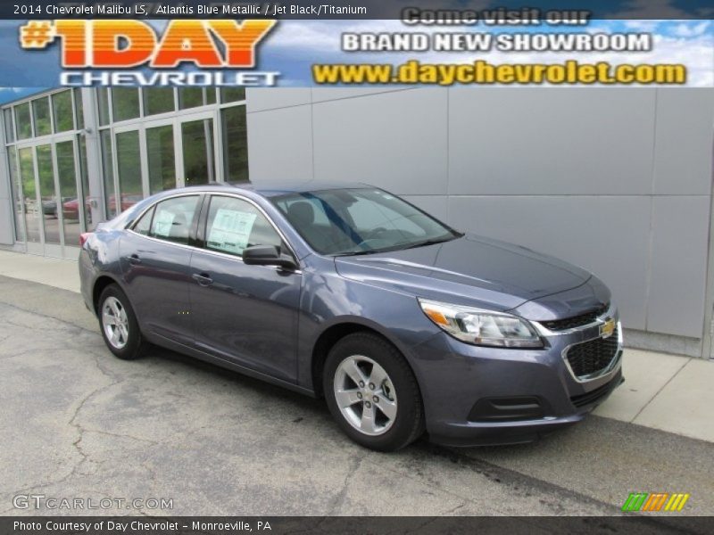 Atlantis Blue Metallic / Jet Black/Titanium 2014 Chevrolet Malibu LS