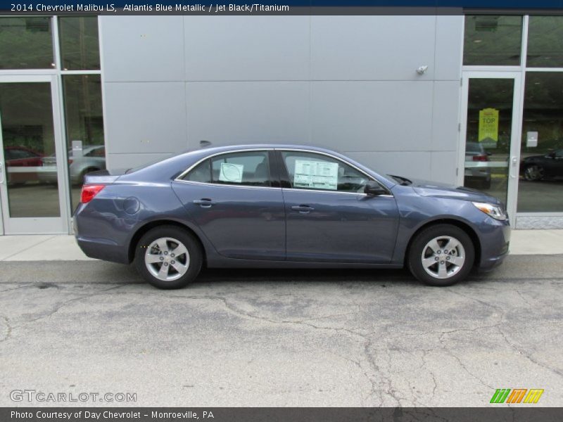 Atlantis Blue Metallic / Jet Black/Titanium 2014 Chevrolet Malibu LS