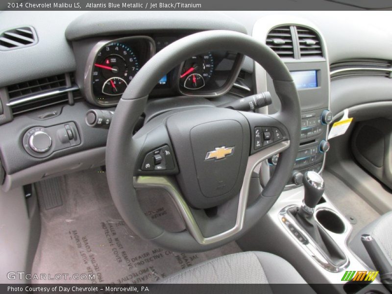 Atlantis Blue Metallic / Jet Black/Titanium 2014 Chevrolet Malibu LS