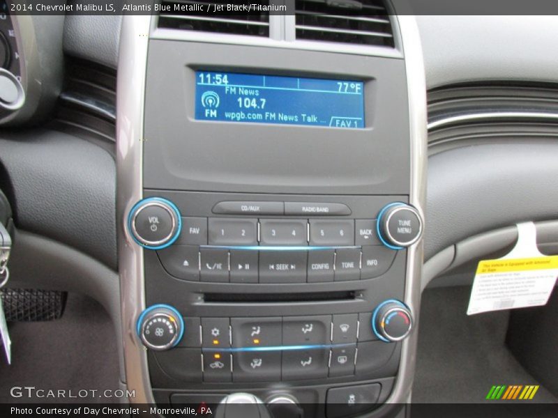 Atlantis Blue Metallic / Jet Black/Titanium 2014 Chevrolet Malibu LS
