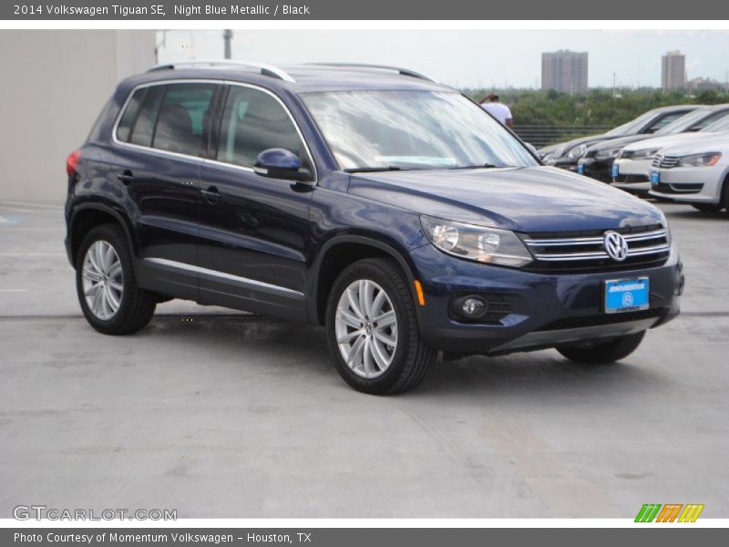 Night Blue Metallic / Black 2014 Volkswagen Tiguan SE