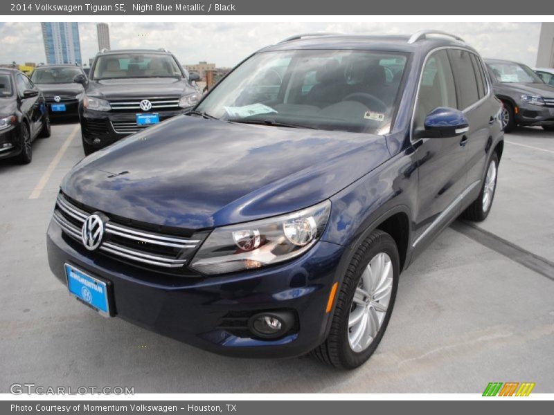 Night Blue Metallic / Black 2014 Volkswagen Tiguan SE