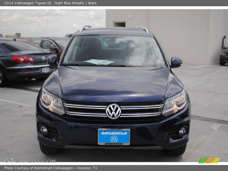 Night Blue Metallic / Black 2014 Volkswagen Tiguan SE
