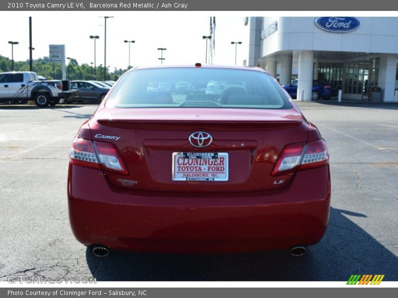 Barcelona Red Metallic / Ash Gray 2010 Toyota Camry LE V6