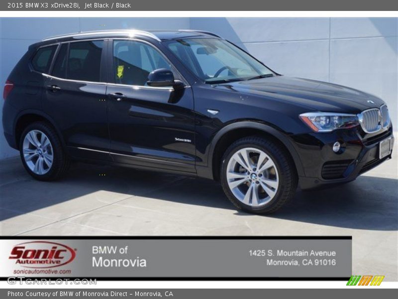 Jet Black / Black 2015 BMW X3 xDrive28i