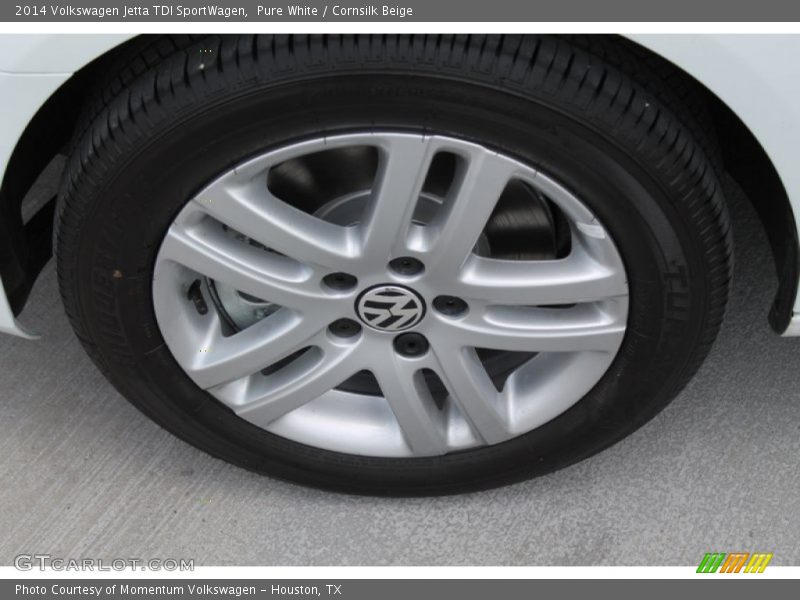 Pure White / Cornsilk Beige 2014 Volkswagen Jetta TDI SportWagen