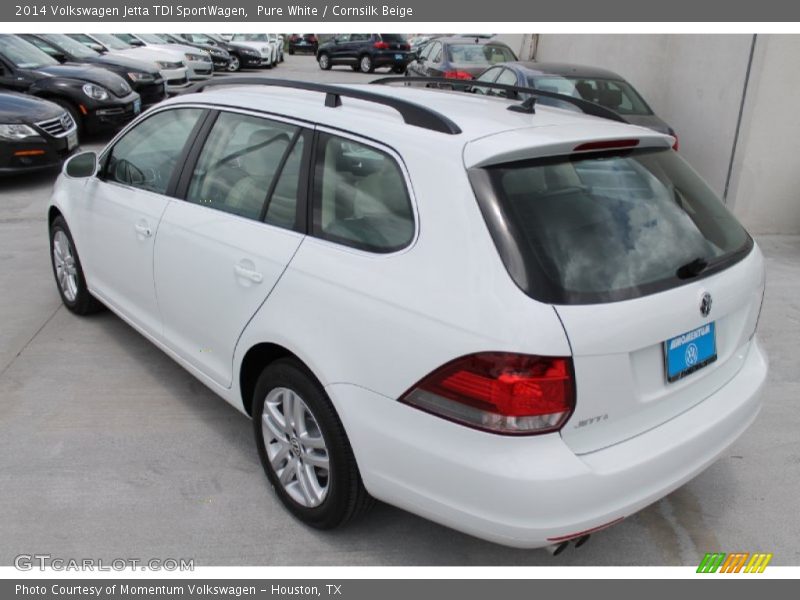 Pure White / Cornsilk Beige 2014 Volkswagen Jetta TDI SportWagen