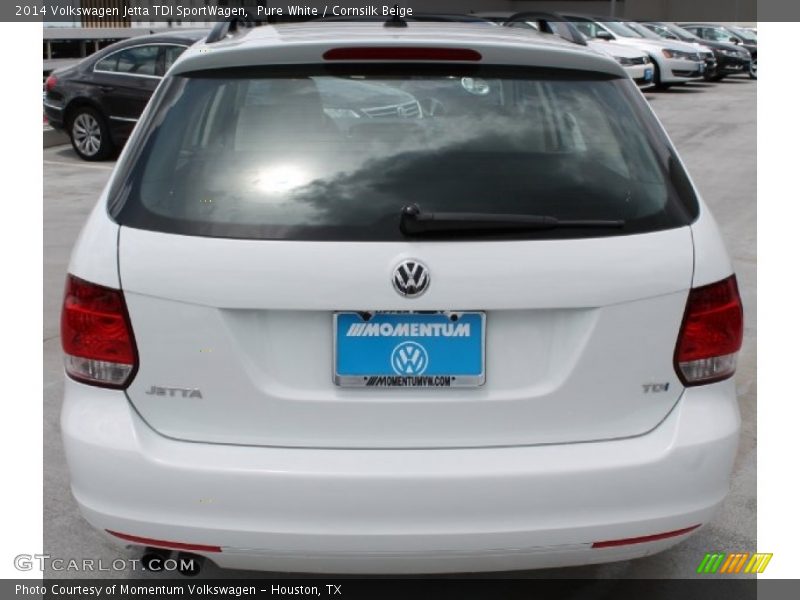 Pure White / Cornsilk Beige 2014 Volkswagen Jetta TDI SportWagen