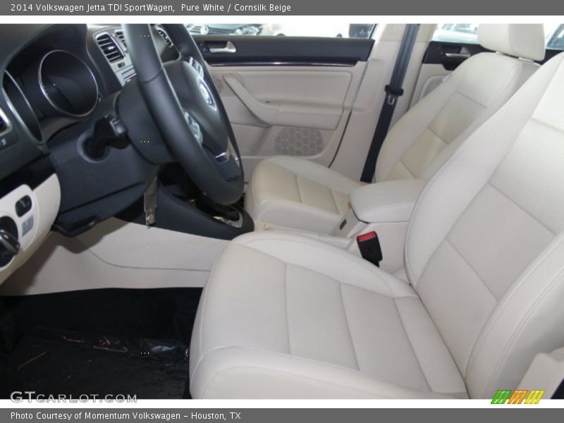 Pure White / Cornsilk Beige 2014 Volkswagen Jetta TDI SportWagen